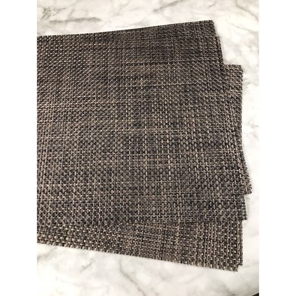 6X Braided Stich Crossweave Vinyl Woven Table Mats Insulation Washable 18"x13" - Picture 4 of 5